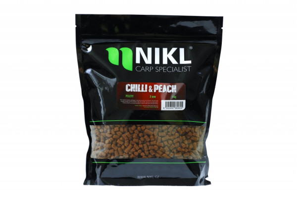 Nikl Pelety Chilli & Peach 18mm s dírkou, 1kg