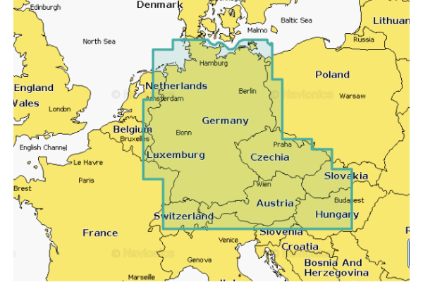 Navionics+ Německo, Česko, Rakousko, Balaton