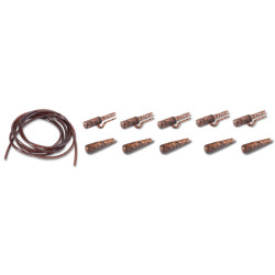 Anaconda Jungle Quick Lock Safety Lead Clip Power Pack jungle hnědá 5ks Anaconda Jungle Quick Lock Safety Lead Clip Power Pack jungle hnědá 5ks