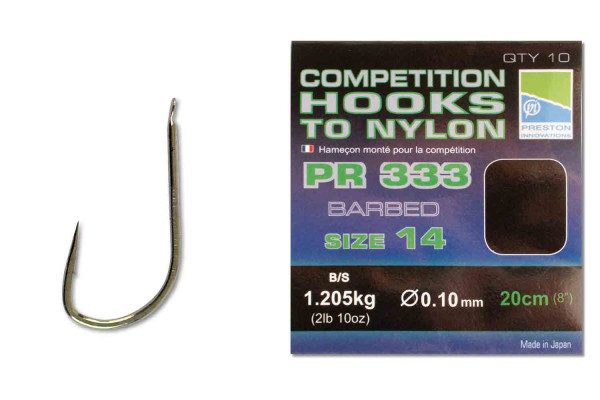 Competition Hooks PR333 to Nylon - 20