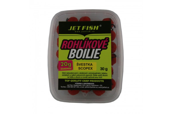 Rohlíkové boilie 40g : ŠVESTKA / SCOPEX