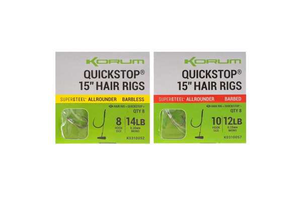 BIG FISH QUICKSTOP HAIR RIGS Barbed - 38 cm