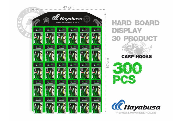 Hayabusa Akční Set Kaprových Háčků + Prodejní Tablo Zdarma!