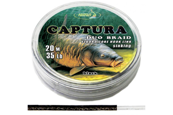 Katran Ztužená návazcová šňůrka Duo braided hook links CAPTURA 30lb 20m