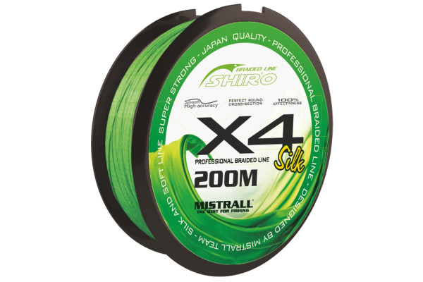 Mistrall šňůra Shiro braided line X4 0,28mm 200m zelená