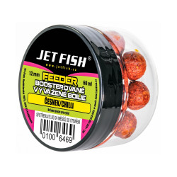 Feeder Boosterované vyvážené boilie 60ml-12mm : ČESNEK / CHILLI