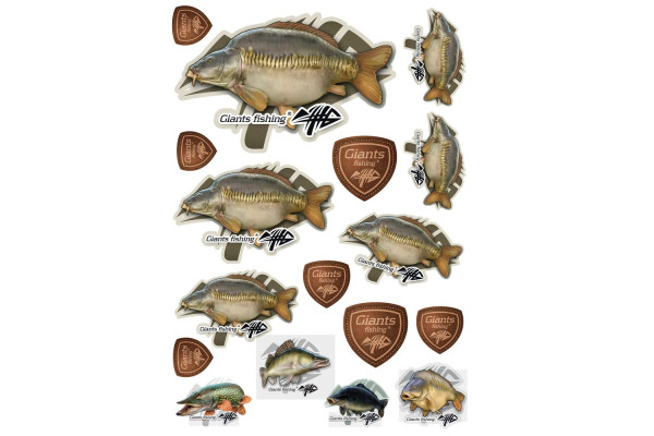 Mix nálepek Giants Fishing Kapr řádkáč ( 10ks )