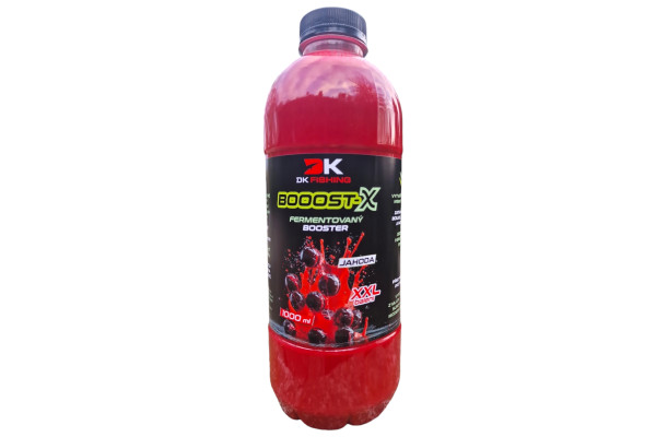 DK FISHING fermentovaný booster BOOOST-X jahoda 1 litr