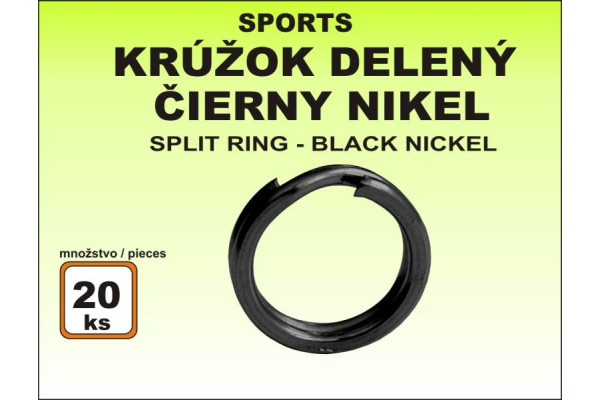 Kroužek Sports - dělený černý velikost 3 / 8kg / 20ks