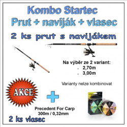 Saenger Kombo Startec Prut + naviják + vlasec 1 + 1  Varianta 2,70m