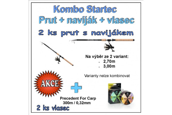 Saenger Kombo Startec Prut + naviják + vlasec 1 + 1  Varianta 2,70m