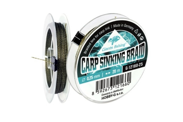 Giants fishing Carp Sinking Braid 20m