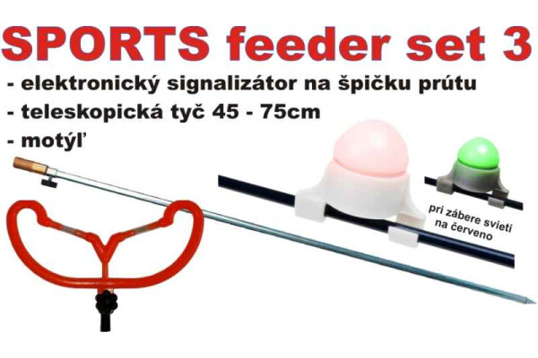 SPORTS Feeder set - signalizátor, stojan + podpěrka