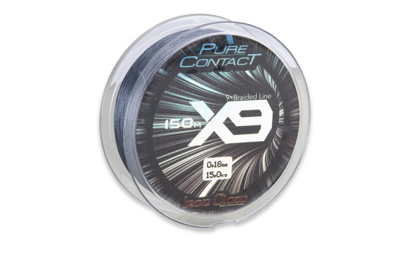 Iron Claw šňůra Pure Contact X9 0,09mm 150m šedá