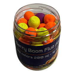 Mastodont Baits Fluo Pop-Up Boilies Berry Boom 16mm 200ml