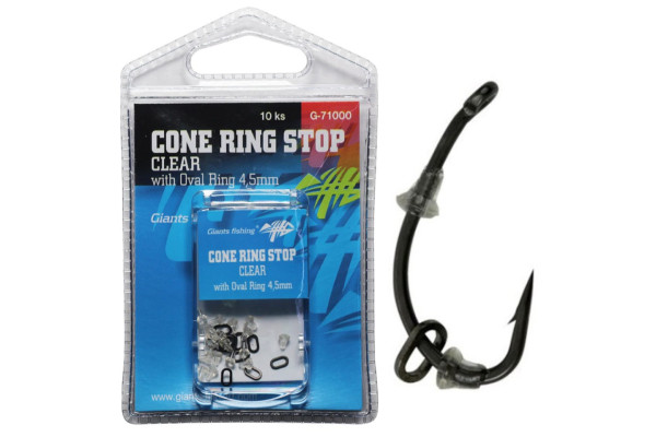 Giants fishing Slídová zarážka s kroužkem Cone Ring Stop Clear with Oval Ring 4,5mm