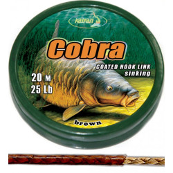 Katran Ztužená návazcová šňůrka Coated braided hook links COBRA 25lb 20m