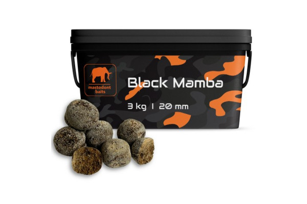 Mastodont Baits Boilies Black Mamba 3 kg 24 mm