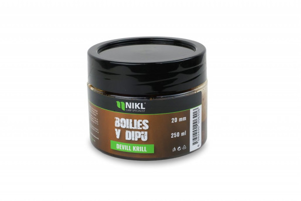 Nikl Boilies v dipu Devill Krill - 20mm, 250g
