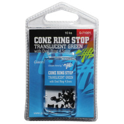 Giants fishing Slídová zarážka s kroužkem Cone Ring Stop Translucent Green with Oval Ring 4,5mm