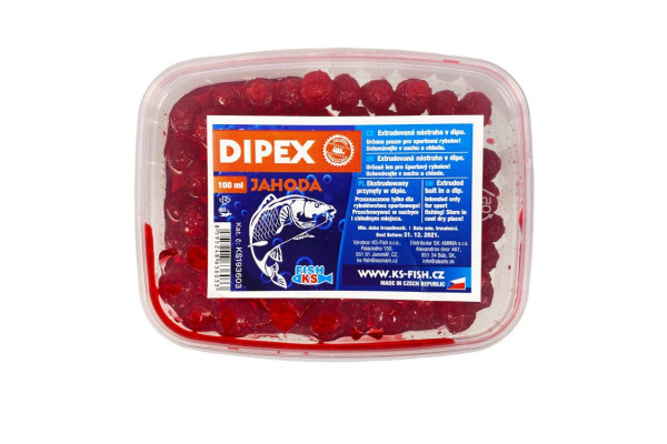 KS Fish Dipex 100 ml, jahoda