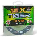 Saenger šňůra Hi-Vis Tiger Braid 12X 0,18mm 16,1kg 150m Yellow Green