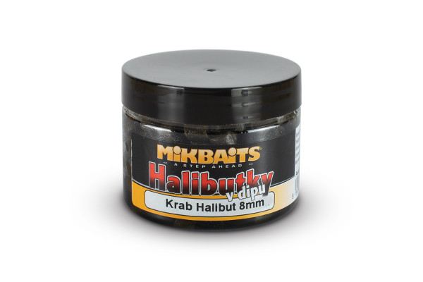 Halibutky v dipu 150ml - Krab Halibut 8mm