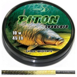 Katran Šňůra s olověným jádrem Lead core PITON camouflage millitary 45lb 10m