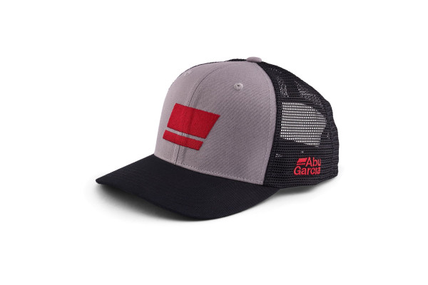 Kšiltovka Abu Garcia Flag Trucker Grey Black Black