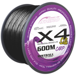 Mistrall šňůra X4 Black carp 0,28mm 600m