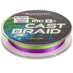 Aquantic šňůra MC-8x Cast Braid 0,18mm 200m