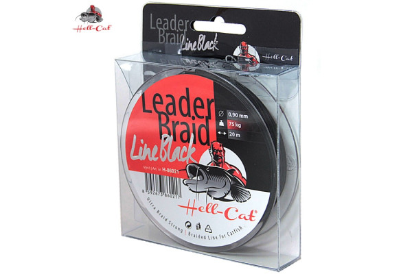 Hell-Cat Splétaná návazcová šňůra Leader Braid Line Black 20m