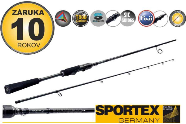 Přívlačové pruty SPORTEX Black Arrow G-3 spin 2-díl