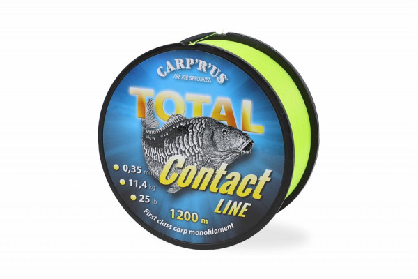 Carp´R´Us Total Contact Line yellow 1200m, 0,30mm, 9,1kg/20lb