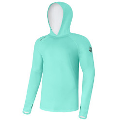 Giants fishing Funkční tričko s dlouhým rukávem UV50+Hoodie Blue