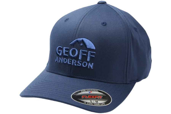 Kšiltovka Geoff Anderson Flexfit NU modrá 3D bílé logo
