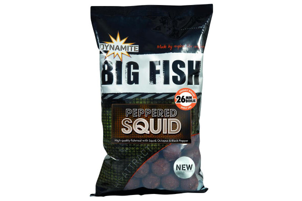 Dynamite Baits Boilies Big Fish Peppered Squid 26 mm 1 kg
