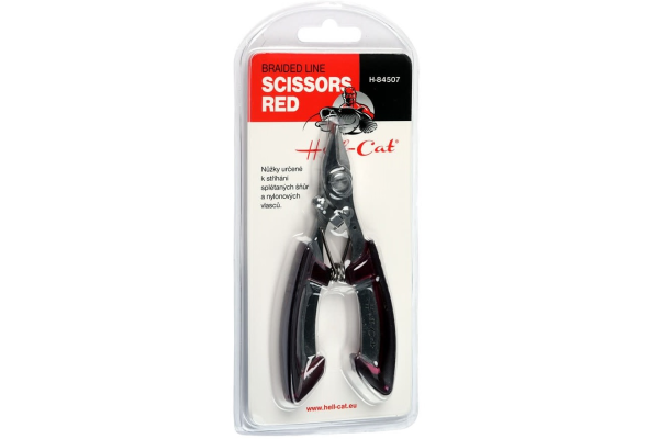 Hell-Cat Nůžky Scissor for braided line-S/S Claret-red