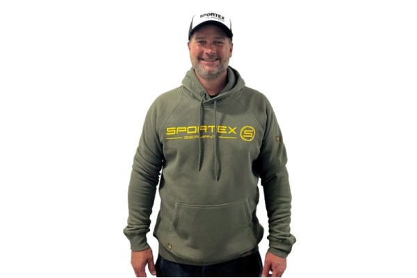 Sportex rybářská mikina s kapucí zelená