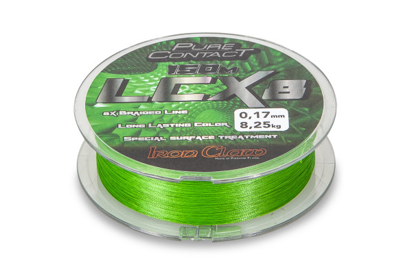 Iron Claw šňůra LCX8 150m 0,12mm zelená