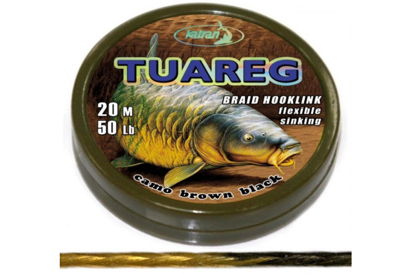 Katran Měkká návazcová šňůrka Braided hook links TUAREG 35lb 20m