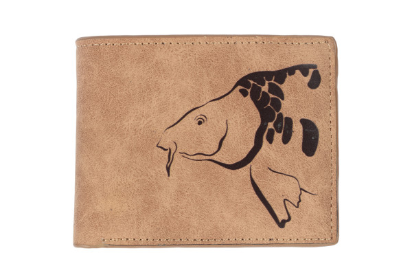 Giants fishing Peněženka hnědá hlava kapra Brown Wallet Carp Head