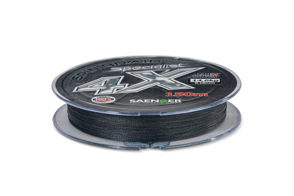 Saenger šňůra Specialist Spin Braid 4X 0,14mm 11,3kg 150m Black