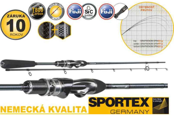 Přívlačový prut Sportex Graphenon Ultra Light 2-díl