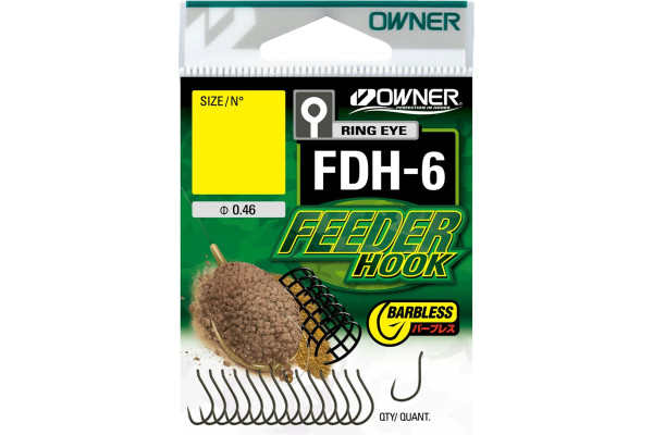 háček OWNER s očkem /14ks/ FDH-6.08: FEEDER HOOK 56946.08