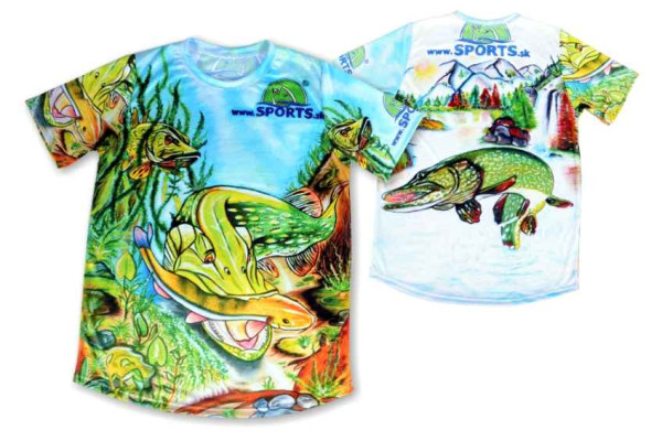 Dres SPORTS malovaný - štika