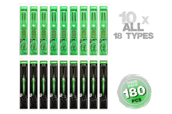 ZFISH Trade Pack Hotové Návazce 180ks