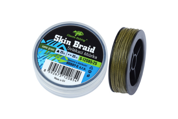 Giants fishing Svlékací šnůra Carp Line Skin Braid Camo green, 20m