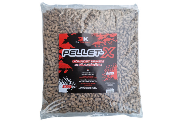DK FISHING pelety z mláta PELLET-X 5kg 8mm