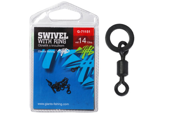 Giants fishing Obratlík s kroužkem Swivel with Ring, vel.14/10ks